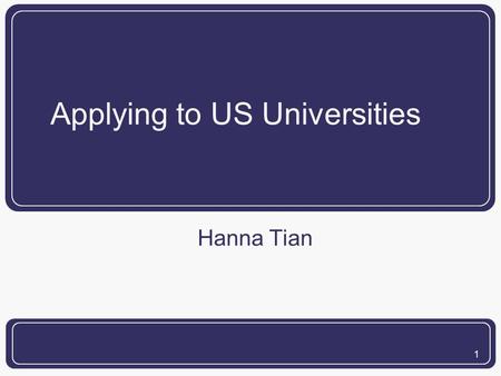 Applying to US Universities