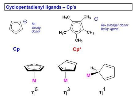 Cyclopentadienyl ligands – Cp’s