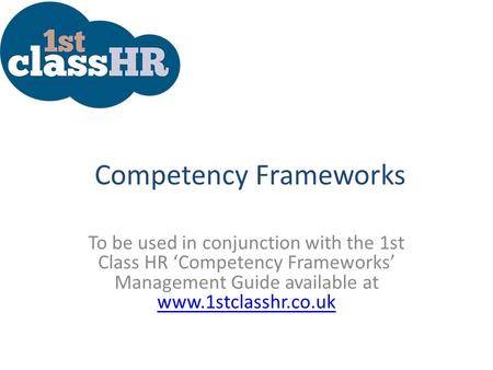 Competency Frameworks