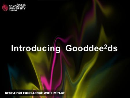 Introducing Gooddee 2 ds. Are people the problem or the solution?