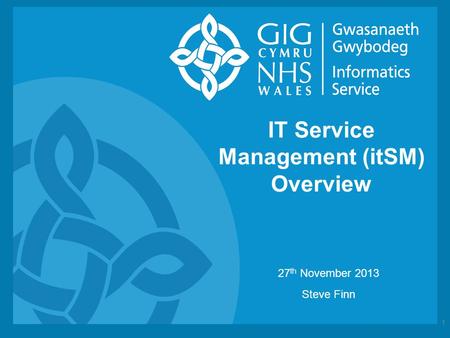 IT Service Management (itSM) Overview
