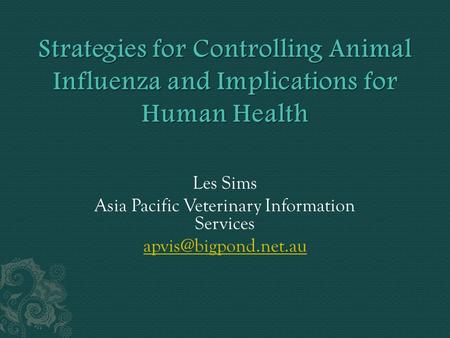 Asia Pacific Veterinary Information Services