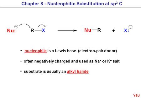 Chapter 8 - Nucleophilic Substitution at sp3 C
