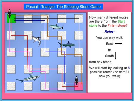 Pascal’s Triangle: The Stepping Stone Game