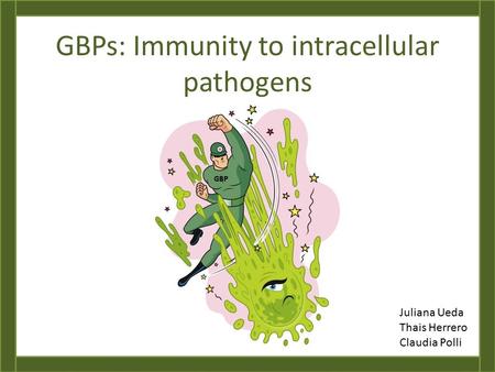 GBPs: Immunity to intracellular pathogens Juliana Ueda Thais Herrero Claudia Polli GBP.
