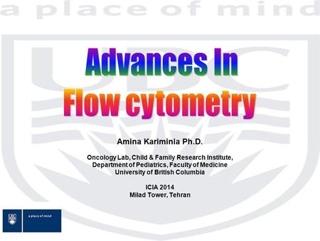 Advances In Flow cytometry Amina Kariminia Ph.D.