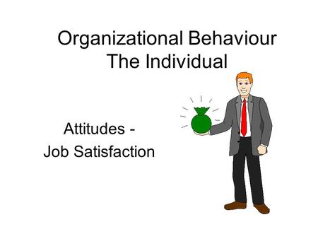 Attitudes - Job Satisfaction Organizational Behaviour The Individual.