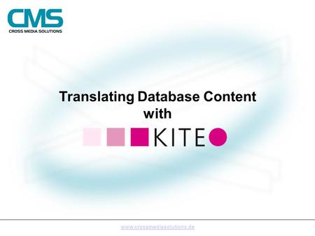 Translating Database Content with www.crossmediasolutions.de.