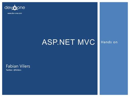 Fabian Vilers Hands on ASP.NET MVC.