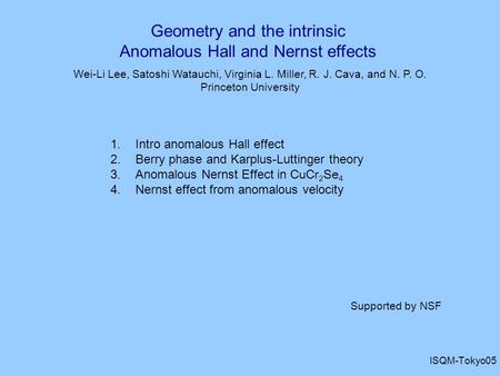 Geometry and the intrinsic Anomalous Hall and Nernst effects