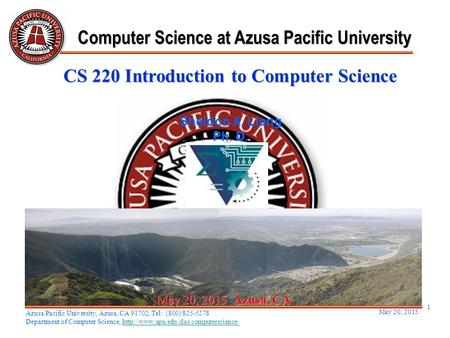 May 20, 2015 1 May 20, 2015May 20, 2015May 20, 2015 Azusa, CA Sheldon X. Liang Ph. D. Azusa Pacific University, Azusa, CA 91702, Tel: (800) 825-5278 Department.