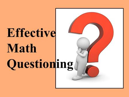 Effective Math Questioning