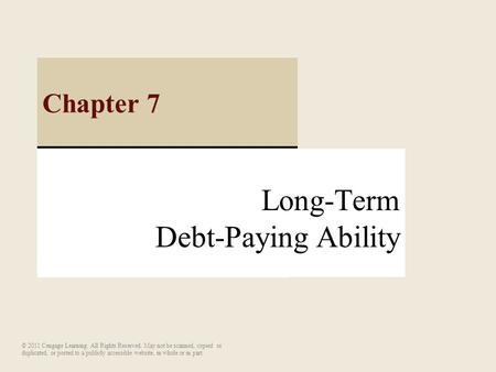 Long-Term Debt-Paying Ability