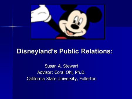 Disneyland’s Public Relations:
