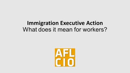 Immigration Executive Action What does it mean for workers?