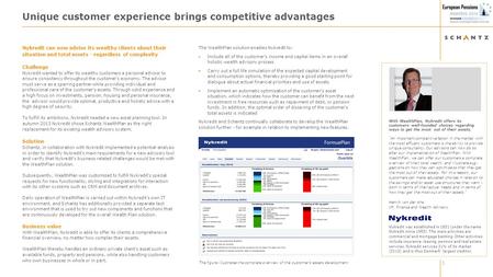 1 Unique customer experience brings competitive advantages Nykredit can now advise its wealthy clients about their situation and total assets - regardless.