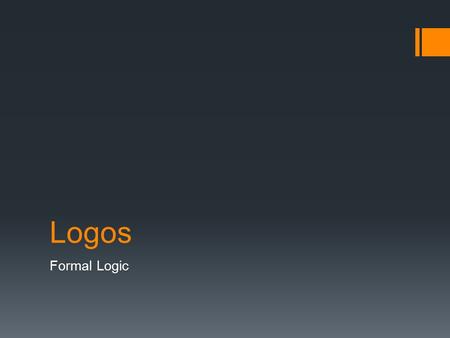 Logos Formal Logic.