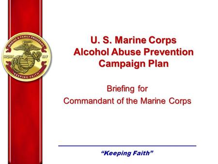 Alcohol Abuse Prevention Campaign Plan