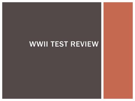 WWII TEST REVIEW.  The Nye Committee report created the impression that America’s entry into World War I was influenced by: