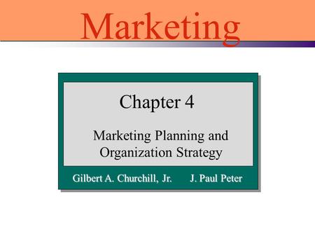 Marketing Planning and Organization Strategy