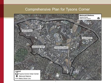 Comprehensive Plan for Tysons Corner 1. 2 Land Use Categories 1.Transit Station Mixed Use: the overall percentage of office uses throughout all of the.