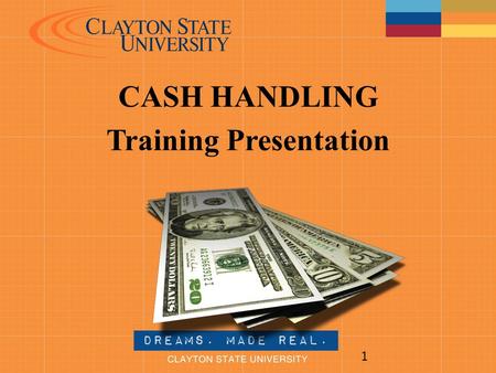 CASH HANDLING Training Presentation