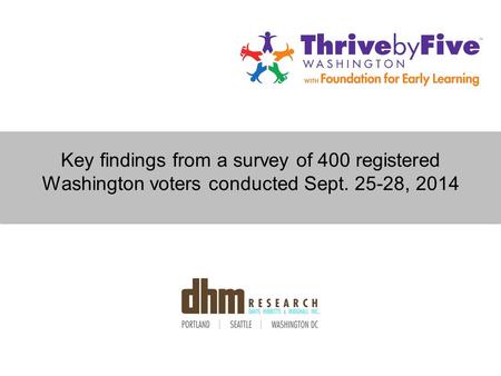Key findings from a survey of 400 registered Washington voters conducted Sept. 25-28, 2014.