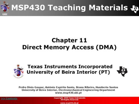 Chapter 11 Direct Memory Access (DMA)