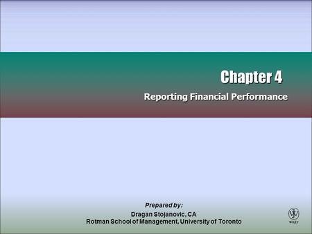 Chapter 4 Reporting Financial Performance