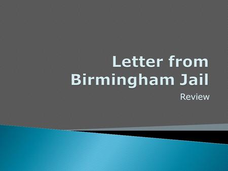 Letter from Birmingham Jail