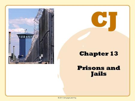 CJ © 2011 Cengage Learning Chapter 13 Prisons and Jails.