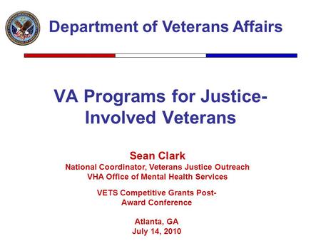 VA Programs for Justice-Involved Veterans