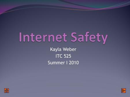 Kayla Weber ITC 525 Summer I 2010. Table of Contents Internet Safety Rule #1 Internet Safety Rule #1 – Personal Information Internet Safety Rule #2 Internet.