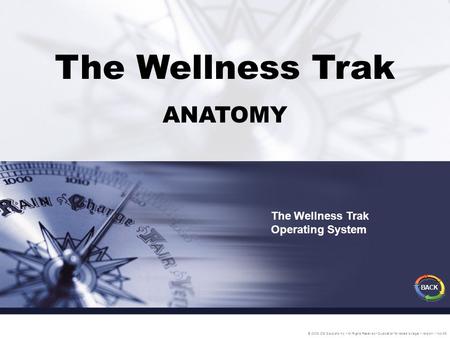 The Wellness Trak ANATOMY The Wellness Trak Operating System © 2005 IDS Solutions Inc. All Rights Reserved Duplication for resale is illegal Version1.1.