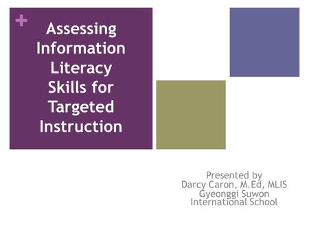 Assessing Information Literacy Skills for Targeted Instruction