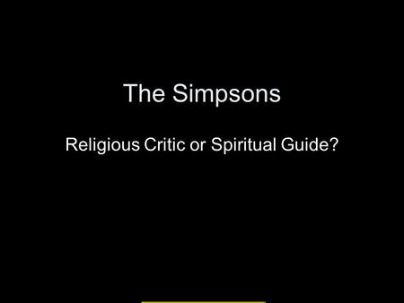 Religious Critic or Spiritual Guide?