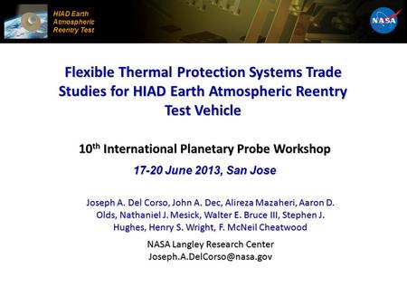 10th International Planetary Probe Workshop