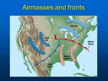 Airmasses and fronts. Review of last lecture Tropical cyclone structure: 3 major components, rotation direction of inflow and outflow, location of maximum.