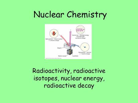 Radioactivity, radioactive isotopes, nuclear energy, radioactive decay