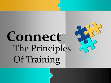 Connect The Principles Of Training.