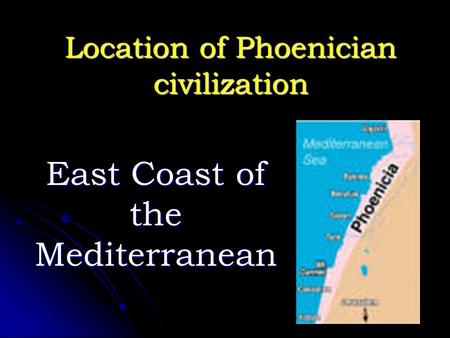Location of Phoenician civilization