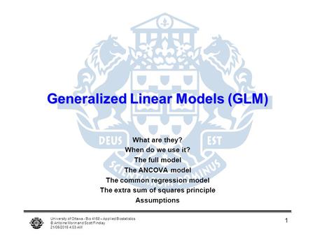 Generalized Linear Models (GLM)