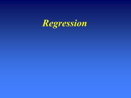 Regression. The Basic Problem How do we predict one variable from another?How do we predict one variable from another? How does one variable change as.