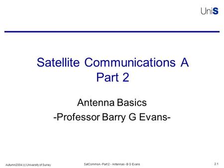 Satellite Communications A Part 2