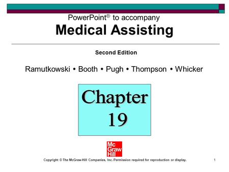 Medical Assisting Chapter 19