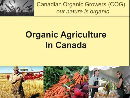 Organic Agriculture In Canada Canadian Organic Growers (COG) our nature is organic.