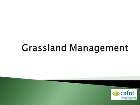  To gain an understanding of how and when grass grows and is utilised  To understand different grazing systems  To learn how to budget grass and measure.
