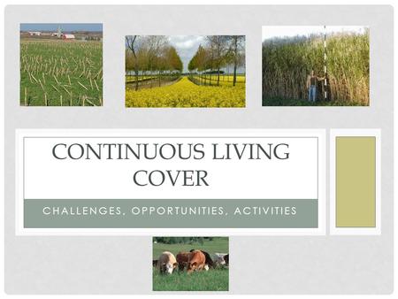 CHALLENGES, OPPORTUNITIES, ACTIVITIES CONTINUOUS LIVING COVER.