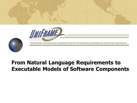 From Natural Language Requirements to Executable Models of Software Components.