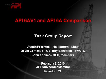 API 6AV1 and API 6A Comparison
